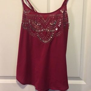 Berry/Maroon top